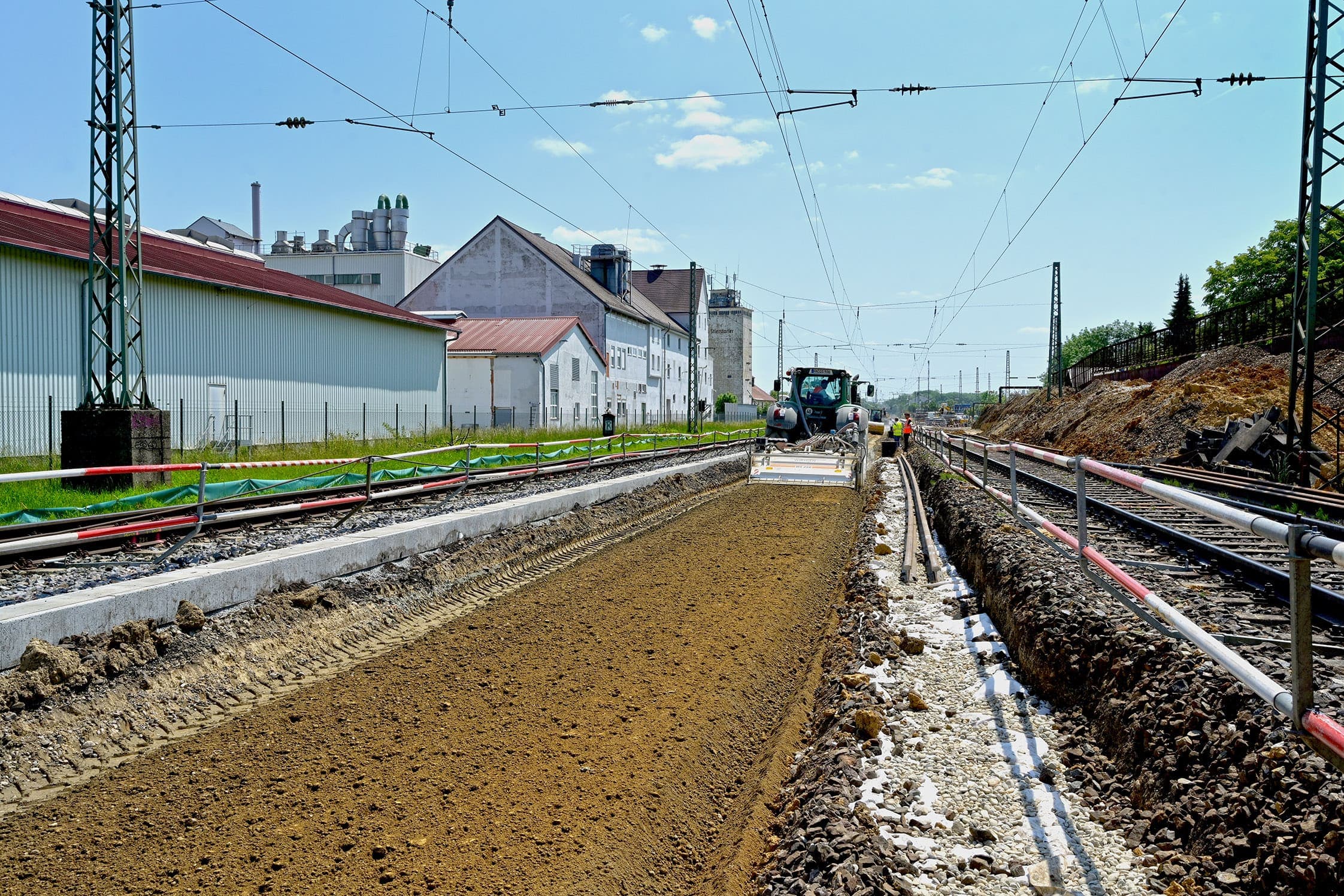 Maschineneinbau beim Gleisbau — Bodenverfestigung
